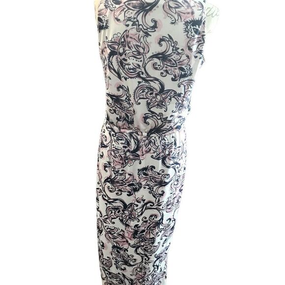 Nina Leonard Maxi Dress Medium Purple and White Floral - Picture 5 of 10